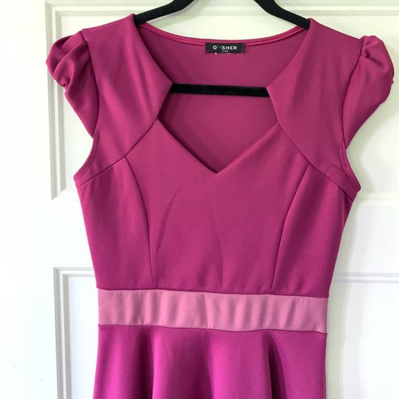 ModCloth Vivacious and Vibrant Dress in Magenta - Picture 3 of 3